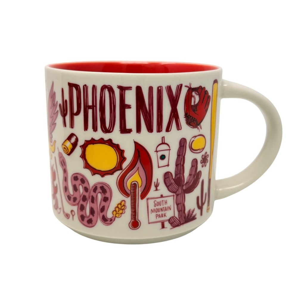 Starbucks Coffee Mug Phoenix 14oz White Red Been There Series Boxed 2022 - Picture 8 of 16